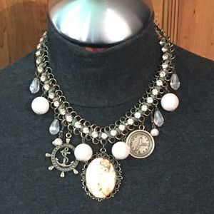 Quirky costume charm necklace & earring set